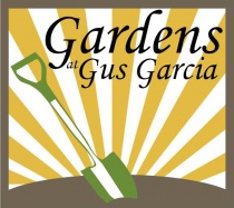 Gardens at Gus Garica community garden logo
