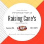Raising Canes Percentage Night